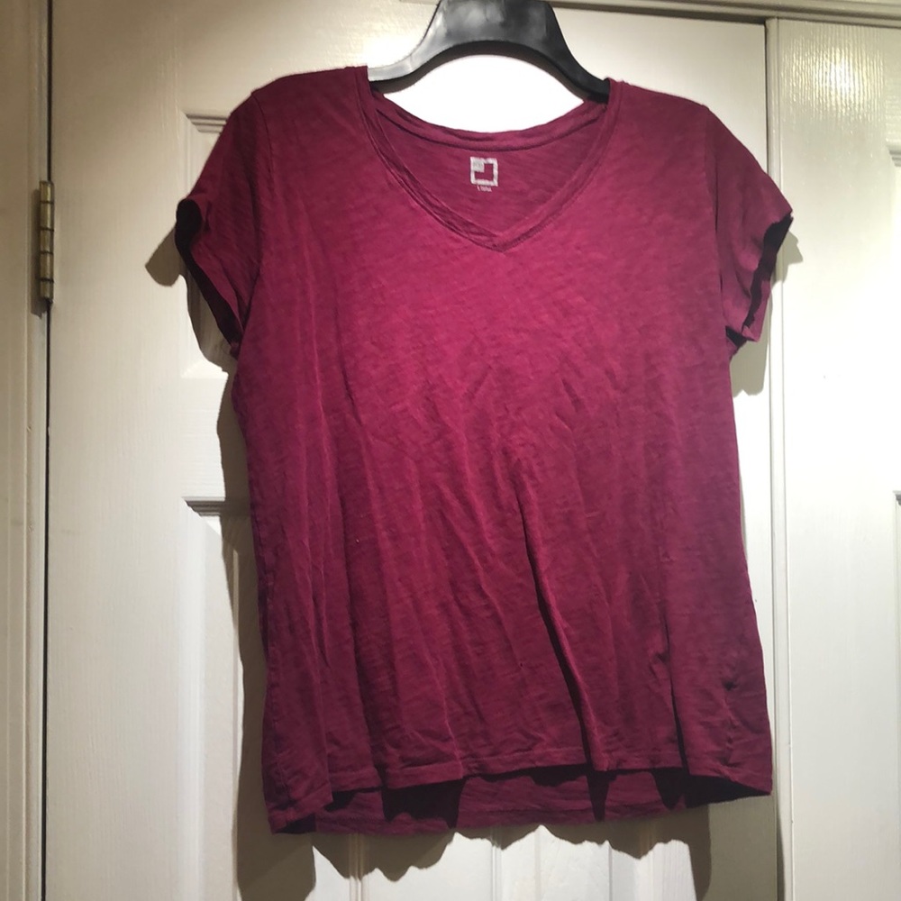 Maroon V-Neck Tee